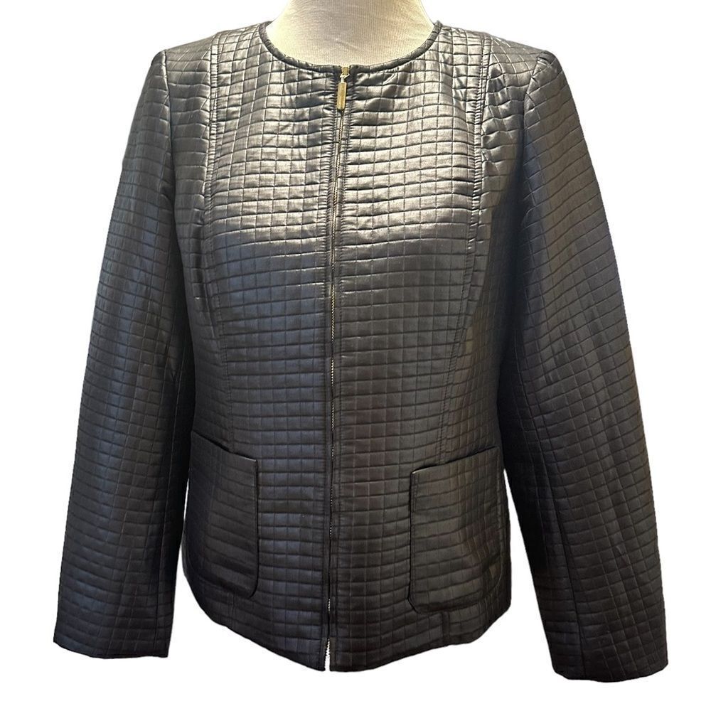 Prophecy Black Dark Academia Business Casual Zip Front Pocket Jacket